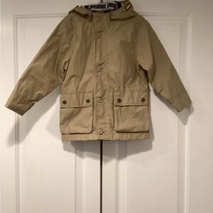 GAP Kids Beige/Khaki Hooded Raincoat Size 4T